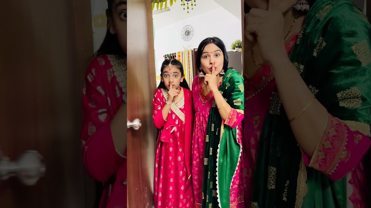 Samayra or Mummy kisko chup karwa rhe hai❓🤔😳 #shorts #samayranarula #siblings