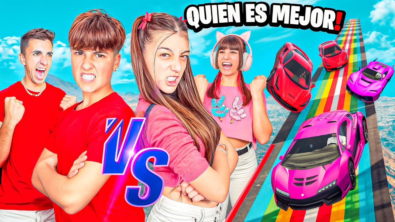 ENFRENTAMIENTO CHICOS vs CHICAS en una MEGARAMPA! Gta 5 Online