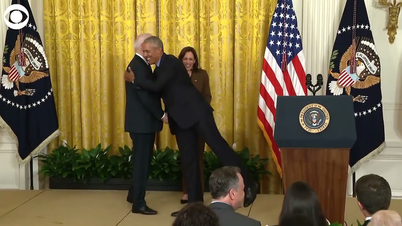 Obama jokingly calls Biden 'Vice President Biden' during White House event