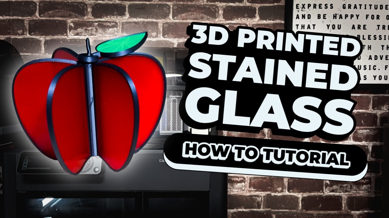 How I Made Stained Glass Apple with My 3D Printer!