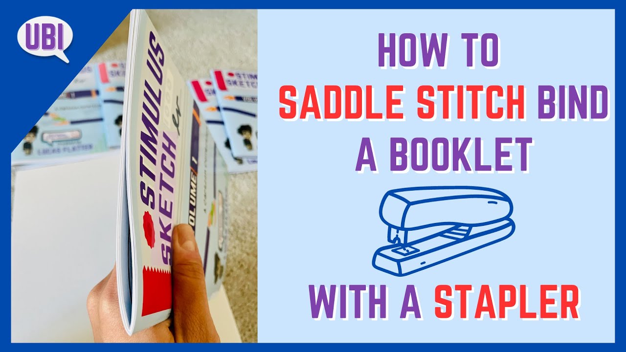 How to Saddle Stitch Bind a booklet with a Stapler