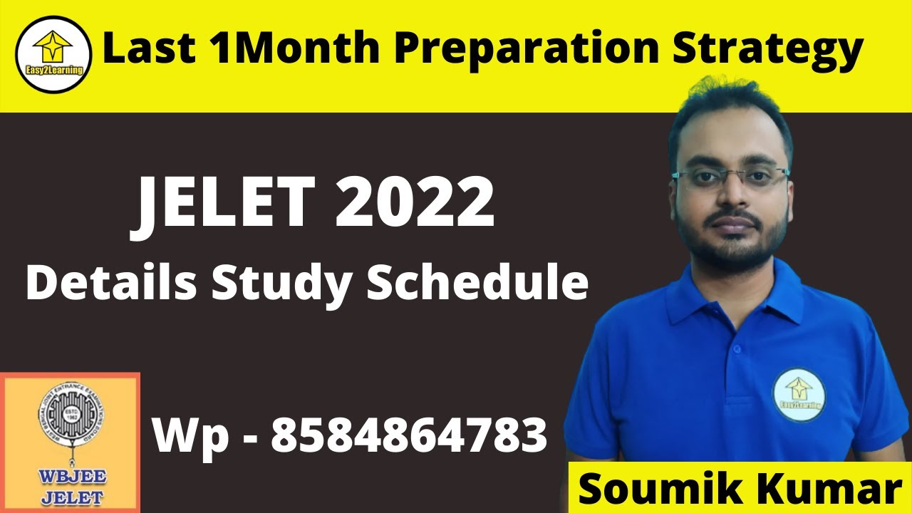 Last 1 Month Preparation Strategy for JELET 2022 | Details Study Schedule |
