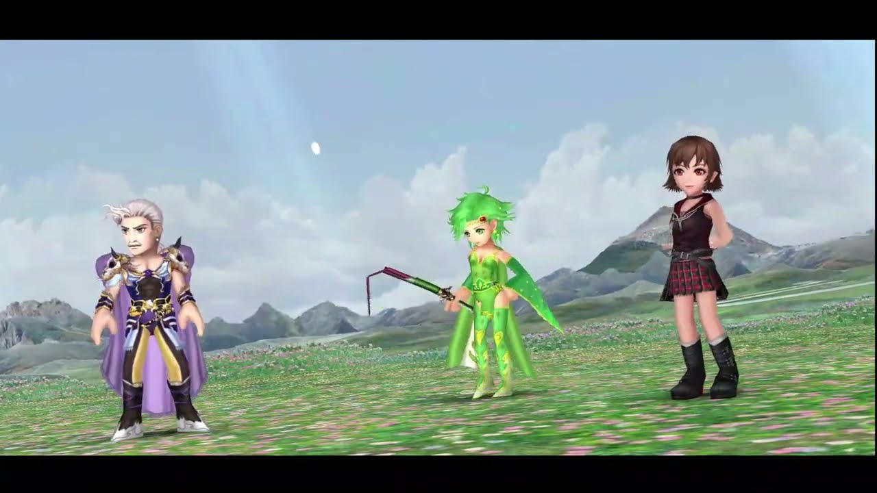 Act4 C7P2 Re-Shinryu Crystal Mission - Bartz's Dad, Rydia, Iris[DFFOO JP]