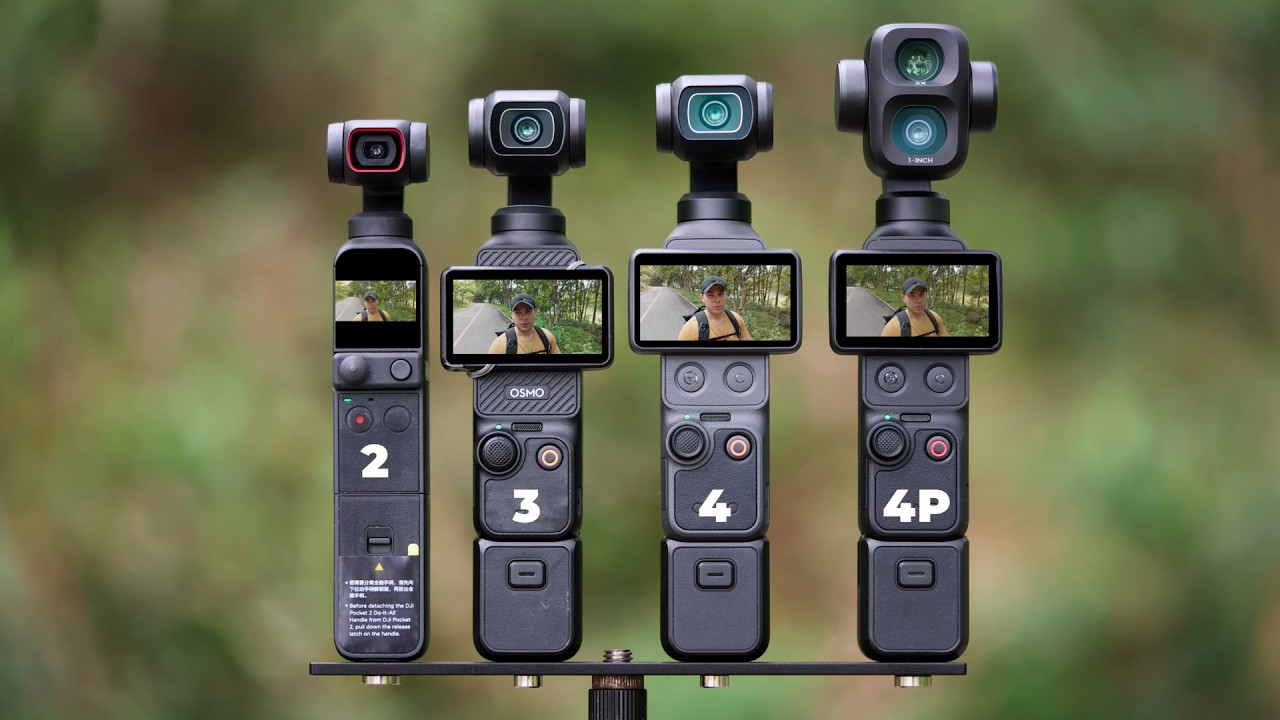 DJI Pocket 2 vs Pocket 3 vs Pocket 4 vs Pocket 4P: Image Quality Comparison