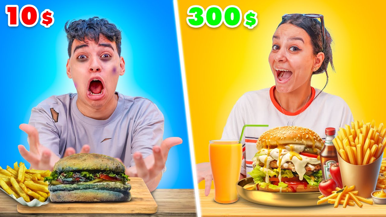 جربنا وجبات الاطفال الاغنياء ✨ضد الفقراء 😱