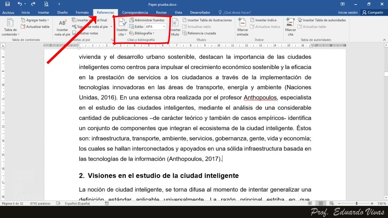 ¿Cómo creamos una lista de REFERENCIAS en Microsoft Word?