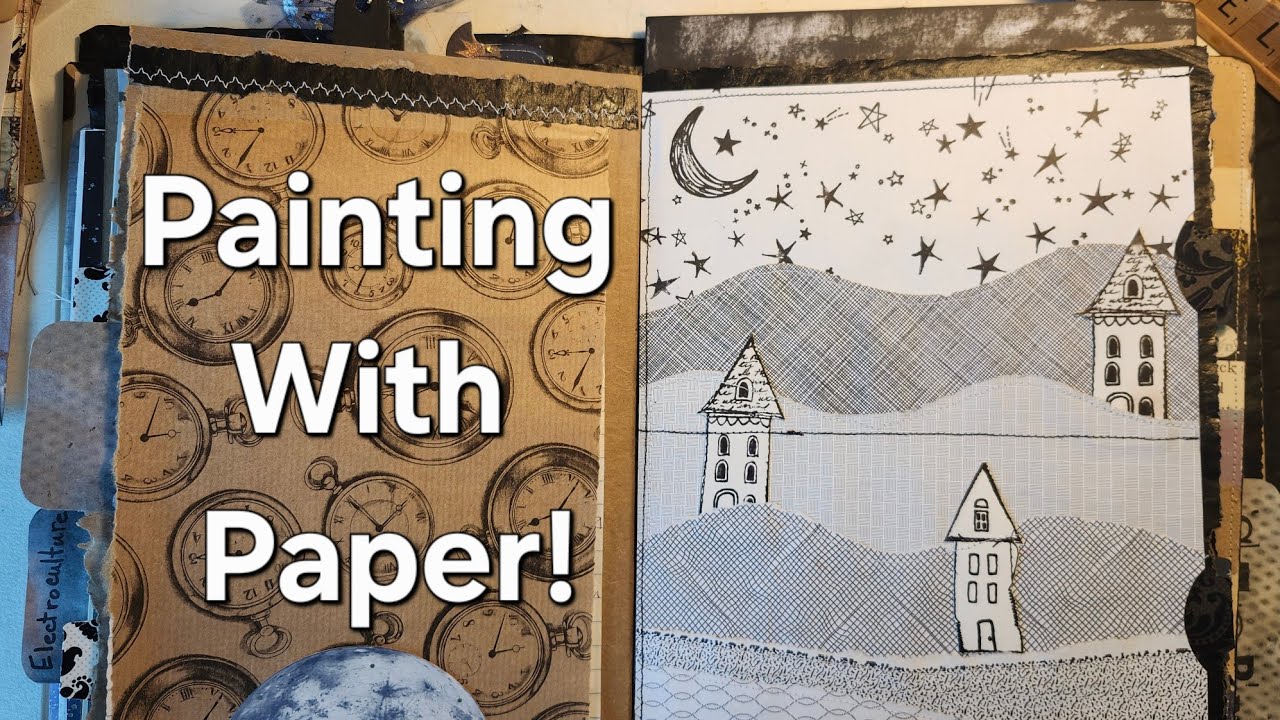 Stars on the Horizon #PaintingWithPaper @GwenTheTrashWitch @tonismagicalartsandcrafts #papercrafting