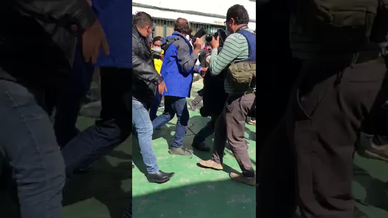 Incidentes en la mesa de votaci&oacute;n del candidato del MAS, Luis Arce Catacora (2)