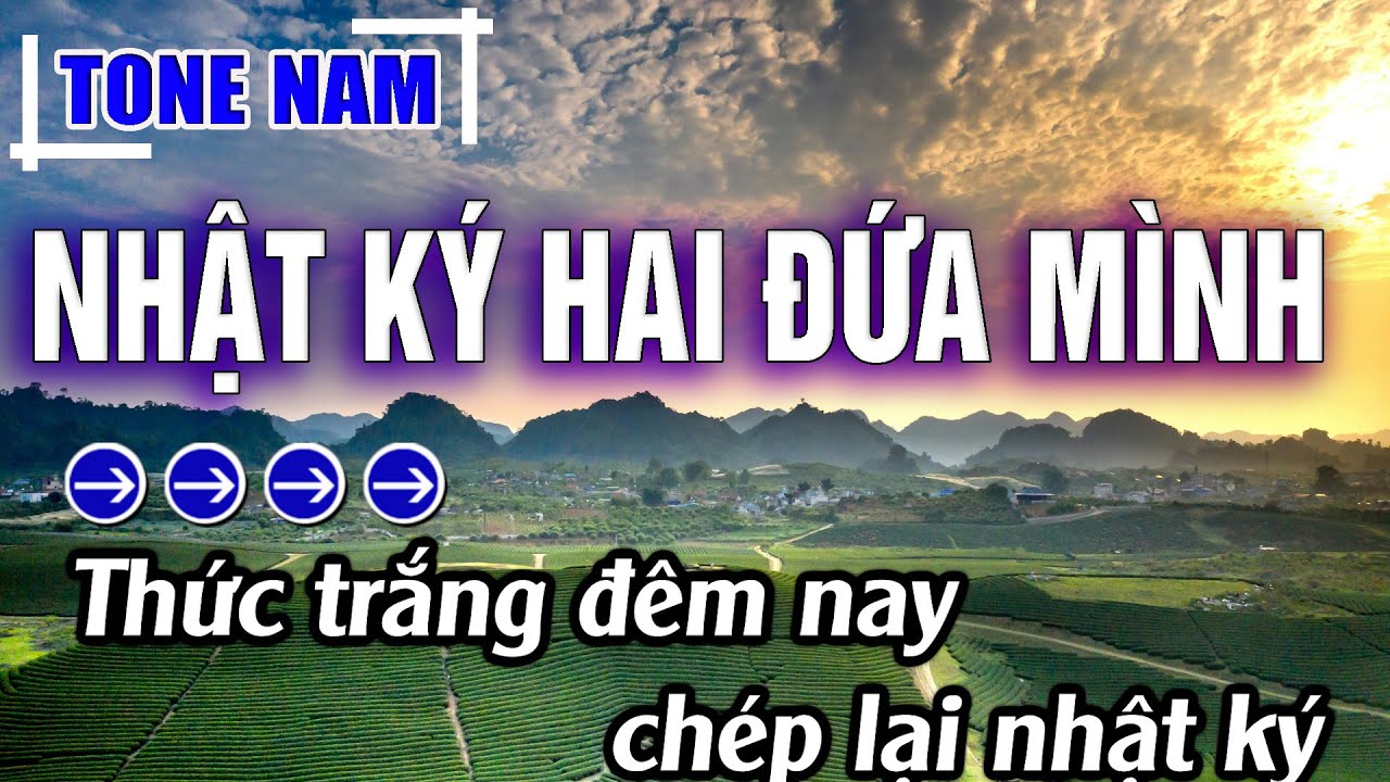 Nhật Ký Hai Đứa Mình Karaoke Tone Nam ( D ) Beat Mới | Karaoke Đăng Khôi