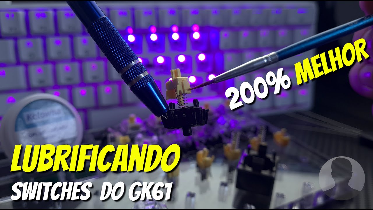 Como lubrificar switches do seu teclado mecânico | Melhorando o meu GK61 em 200%
