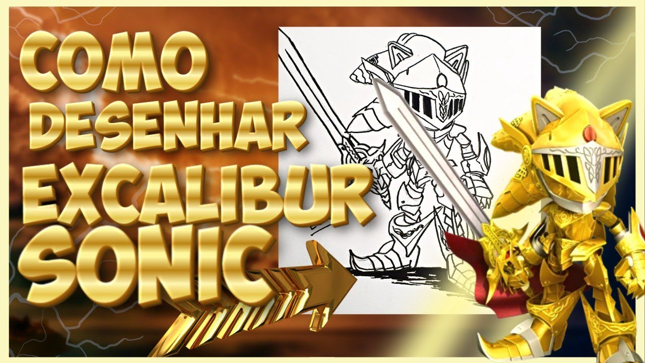 COMO DESENHAR O EXCALIBUR SONIC (HOW TO DRAW EXCALIBUR SONIC) -TUTORIAL/PASSO A PASSO