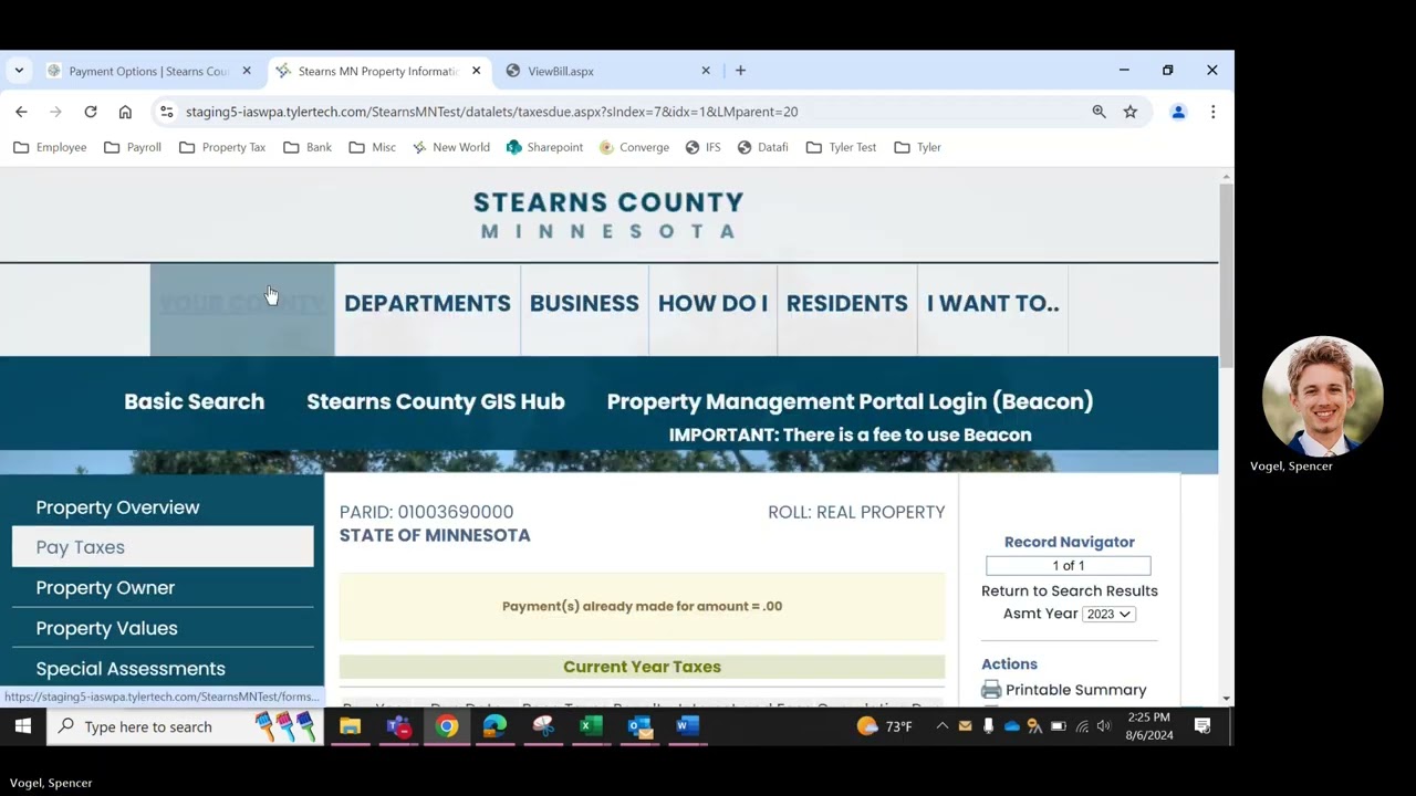Property Tax Payments in the New Online Portal