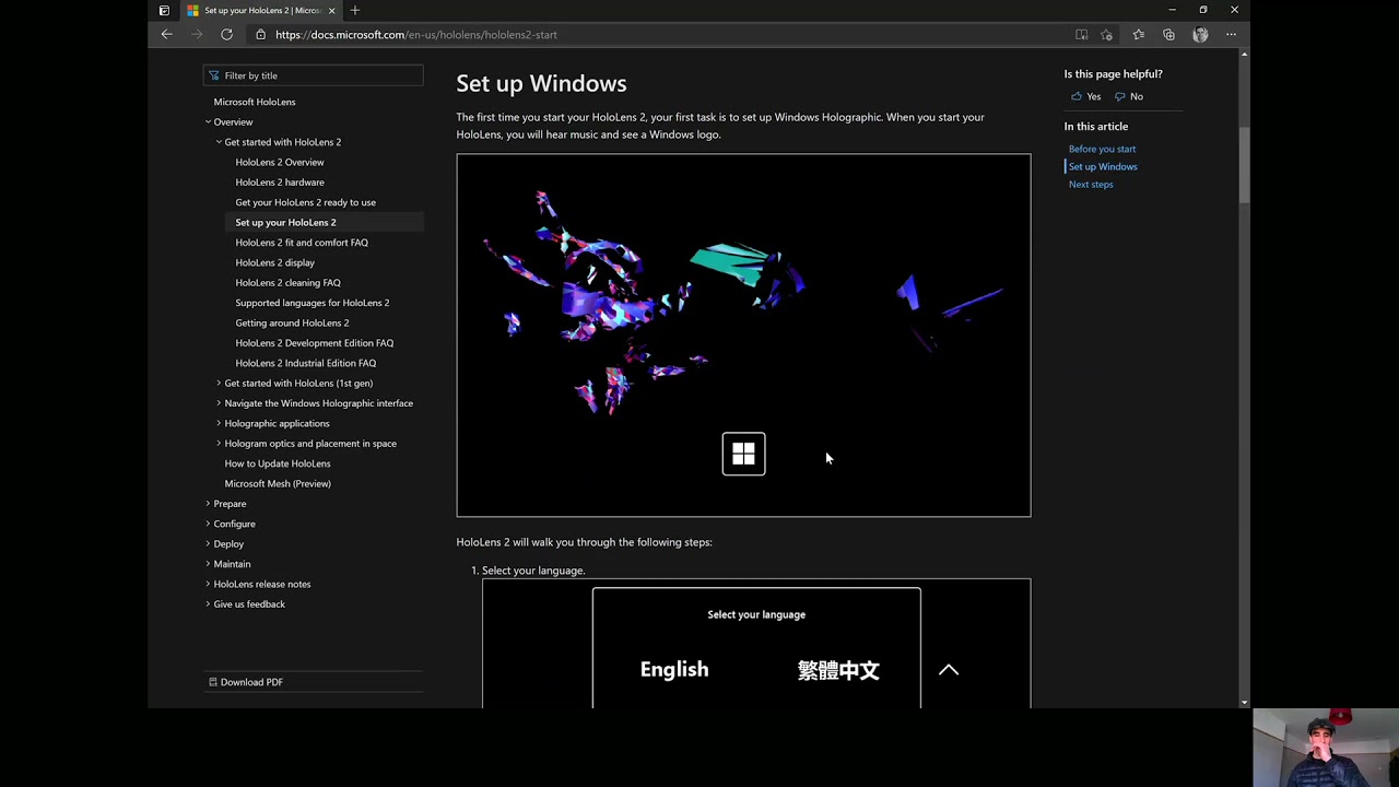 #2   Setting up a HoloLens 2 Out of the Box