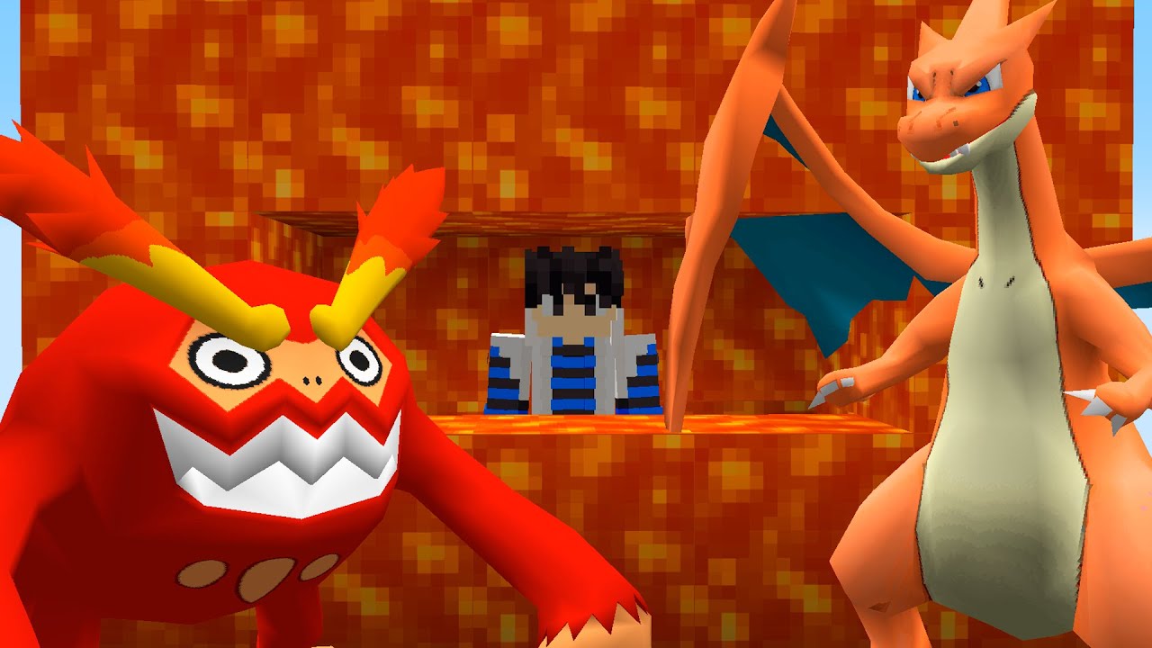 Os Pokémons me Prenderam na LAVA, então me vinguei no Minecraft Pixelmon