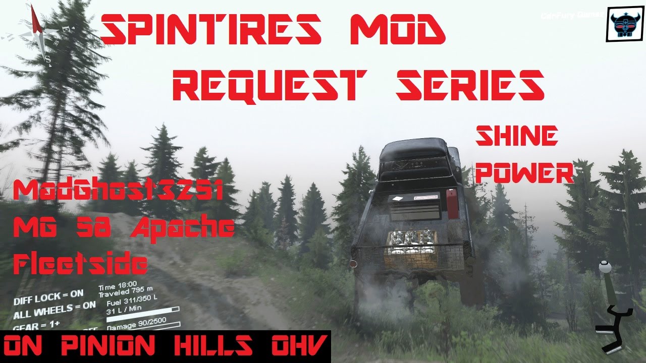Spintires Mod Request Series MadGhost3251 MG 58 Apache Fleetside On Nix Pinion Hills OHV