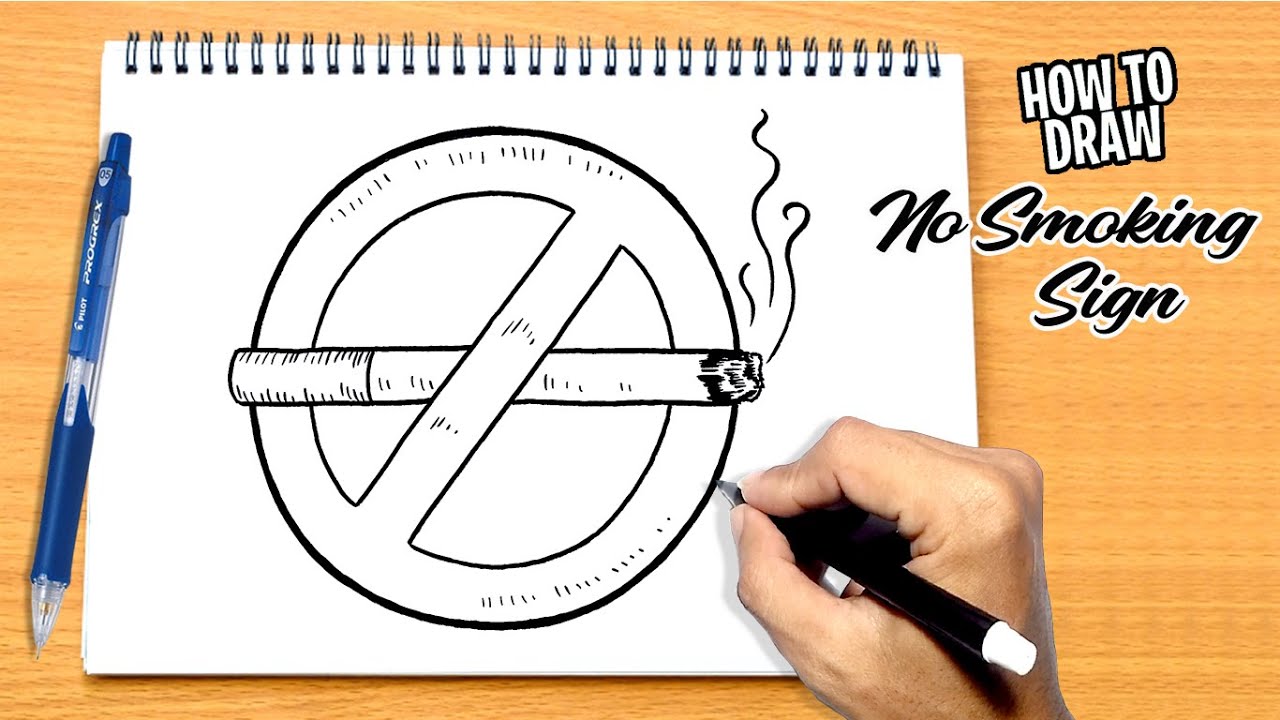 How to draw No Smoking Sign