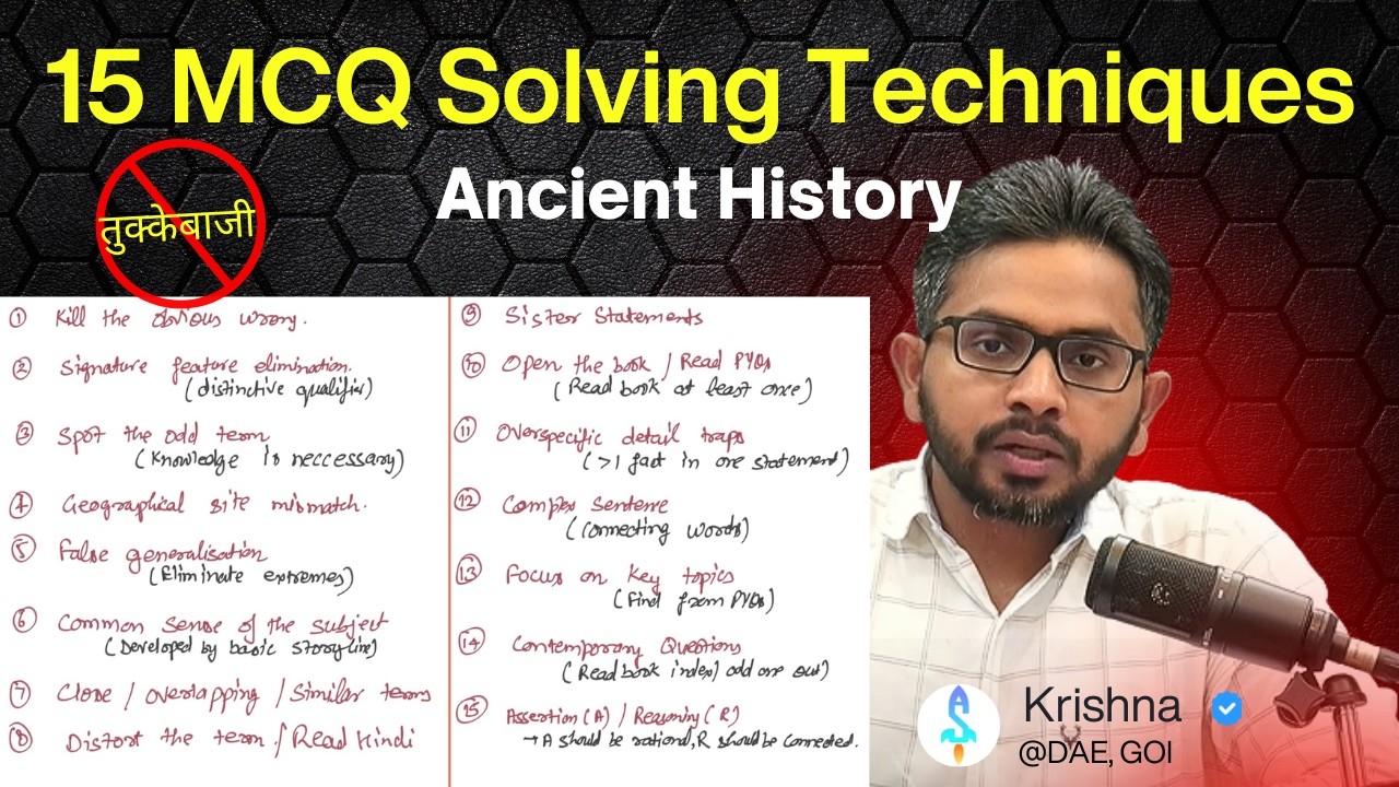 15 MCQ Solving Techniques to Solve Ancient History Fast and Accurately | UPSC Prelims