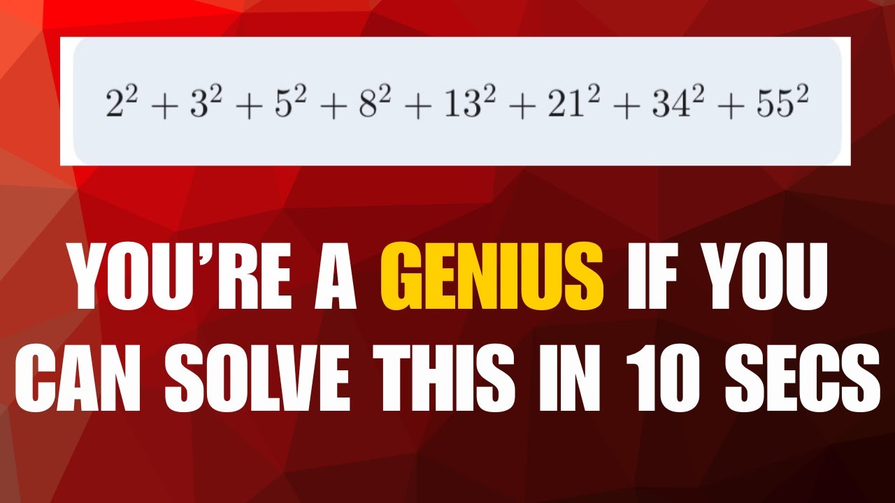 There is a fun way to solve it