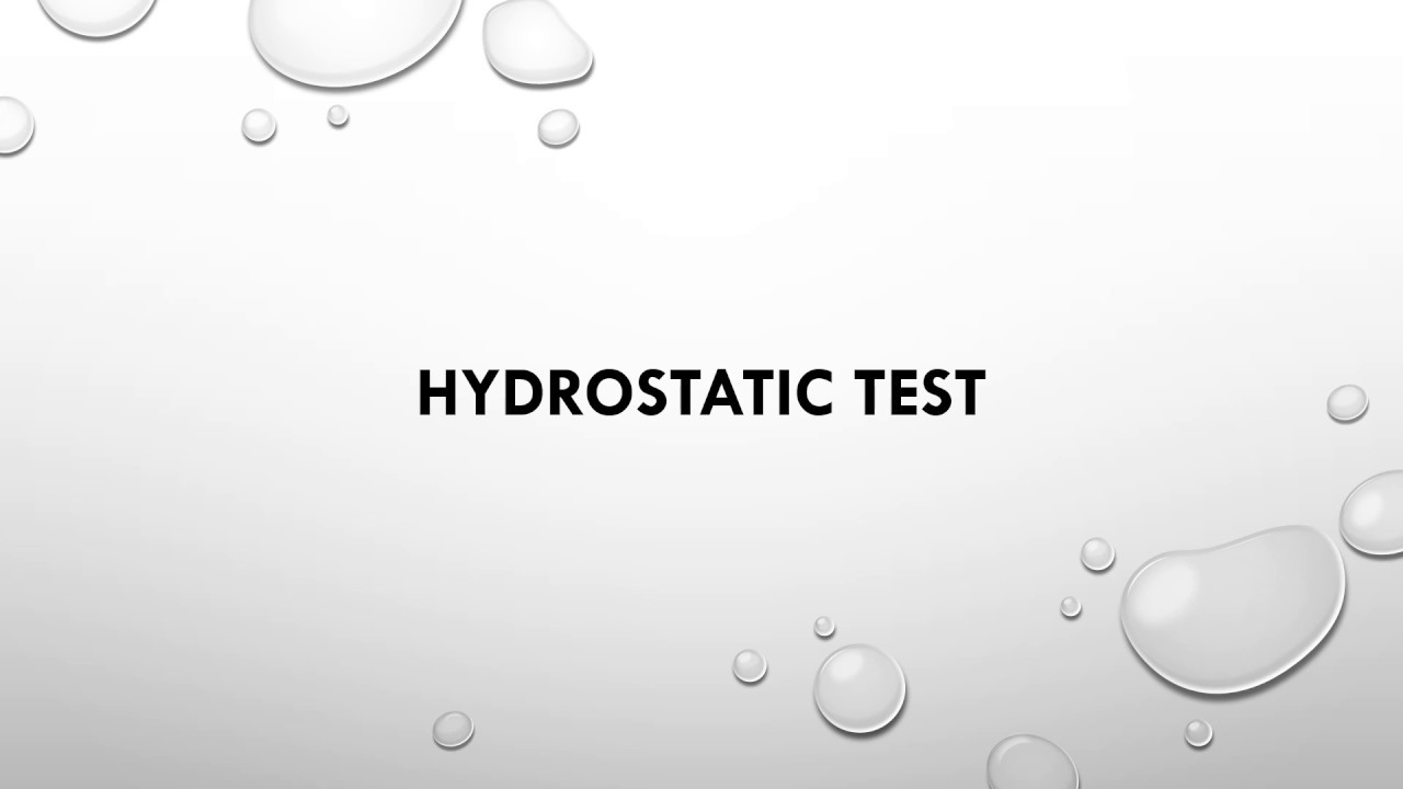HYDROTEST   STEP BY STEP