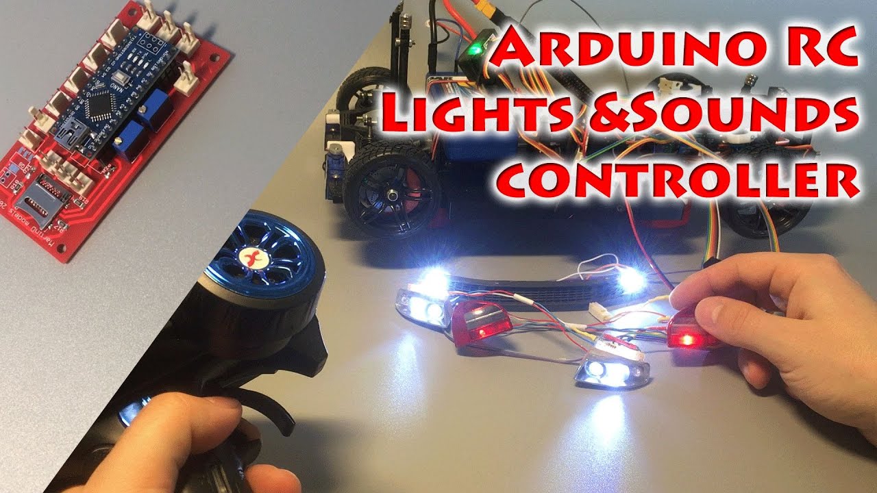 RC lights and sounds controller based on arduino nano (include arduino SW sketch)
