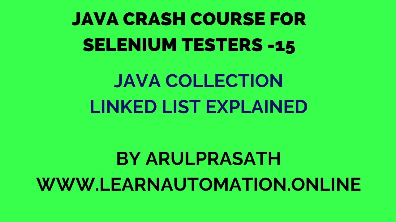 Java Crash course | 15 | Linked list Explained | Tamil