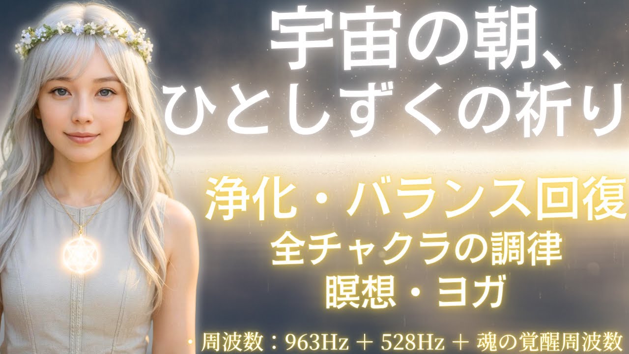 宇宙の朝、ひとしずくの祈り