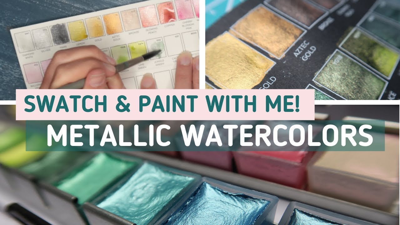 Swatching and painting with my new favorite METALLIC watercolors!