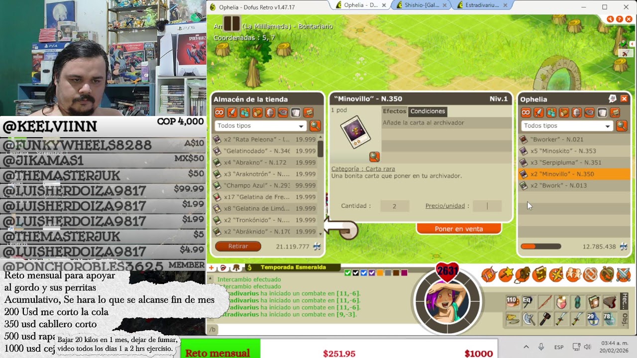 Adios me cortan a rapa y la cola de caballoT.T Gastemos 50mks #dofusretro  Una ronda  exomageo +1ap