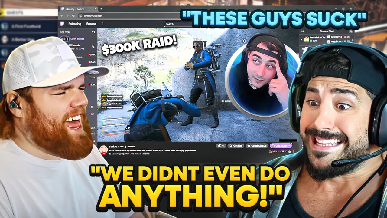 Hutch & Nickmercs React to Making Cloakzy RAGE QUIT Over This... (ARC Raiders)