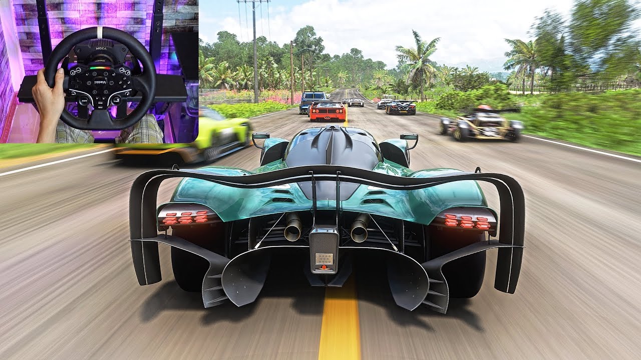 Aston Martin Valkyrie AMR PRO |Racing Forza horizon 5 Steering Wheel Gameplay