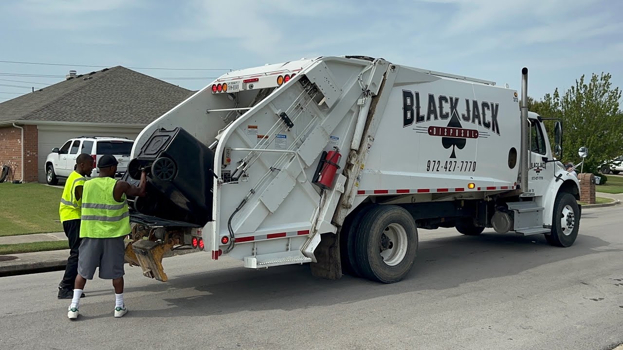 Blackjack Disposal: New Way Cobra Rear Loader Garbage Trucks