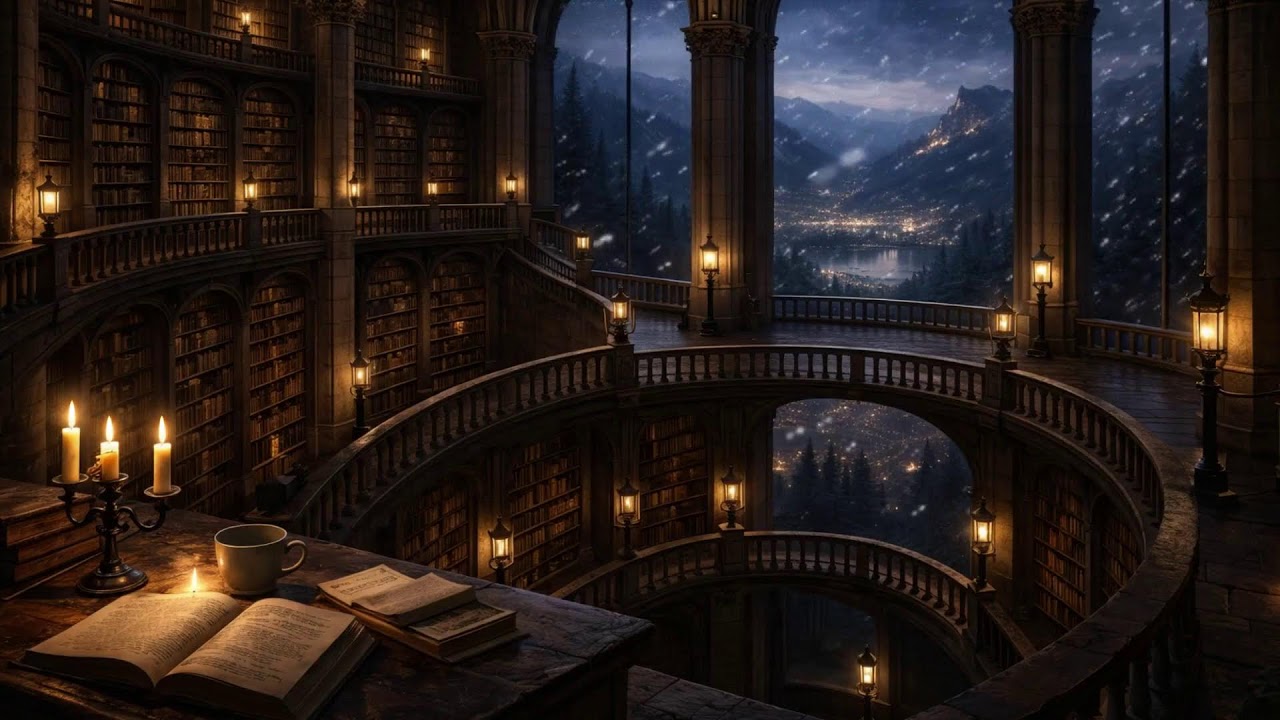 No Lyrics Study Music 🔥 Dark Academia Instrumentals (Fireplace Night)