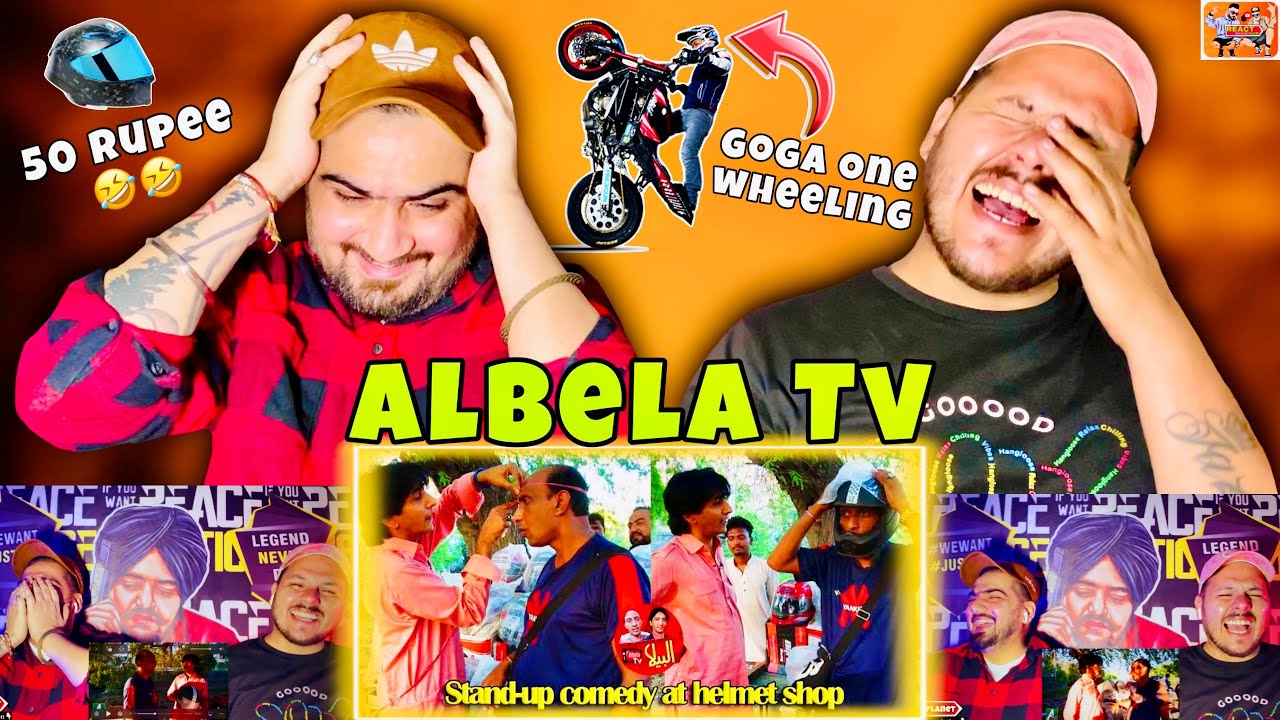 Reaction on: Stand-up comedy at helmet shop | Saleem Albela and Goga Pasroori in Action @reacthub