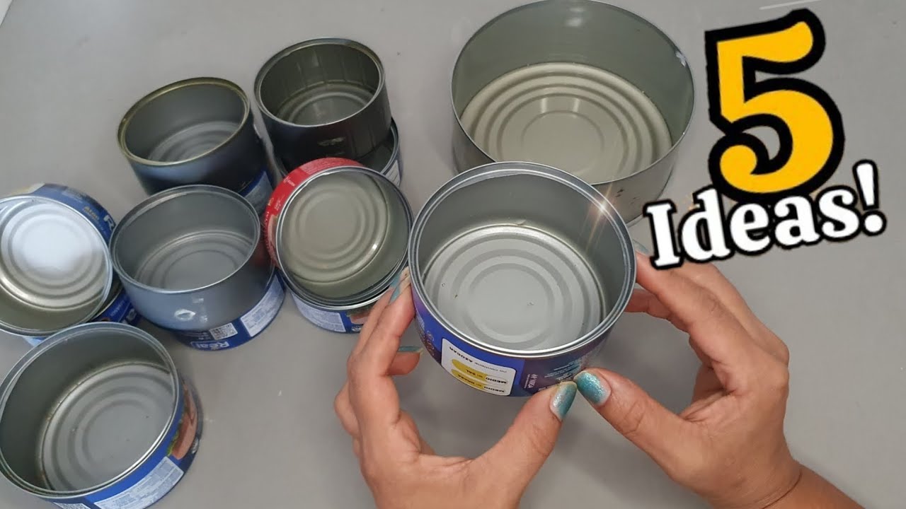 TRANSFORMANDO Simples LATAS de ATÚN ♻️  en 5 Geniales Ideas de Reciclaje que te Sorprenderán! 😱