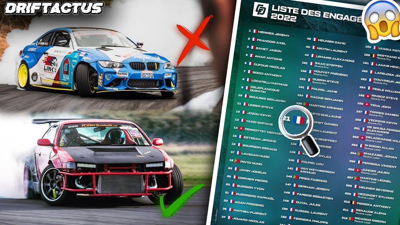 DRIFTACTUS DECEMBRE: L&rsquo;ANALYSE de la LISTE des PILOTES du @ChampionnatdeFrancedeDriftFFSA 2022 !