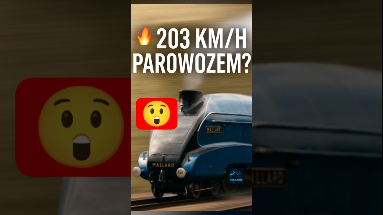 🔥 TOP 3 najszybsze parowozy świata! 🚂💨 Rekord 203 KM/H?! #kolej #train