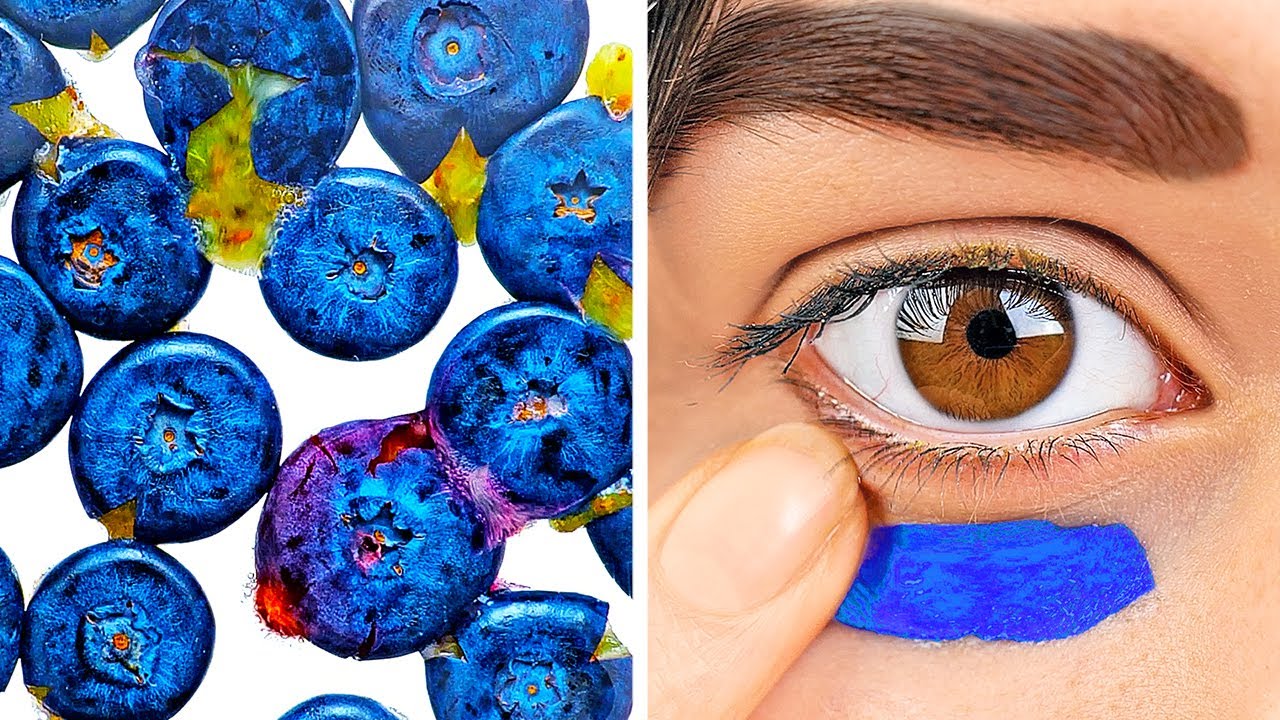 FULL FACE OF MAKEUP USING ONLY FOOD