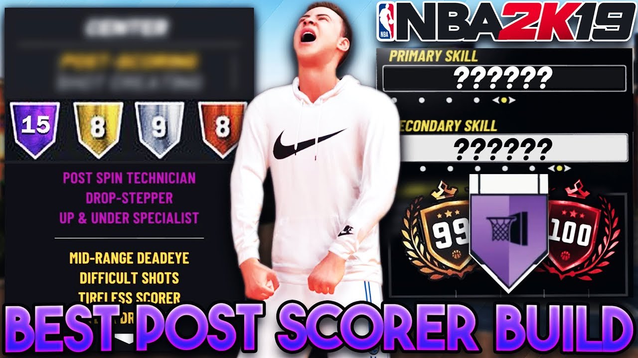 NBA 2K19 BEST POST SCORER BUILD!! Best Center Build for MyPark! (Best Post Scoring Build)