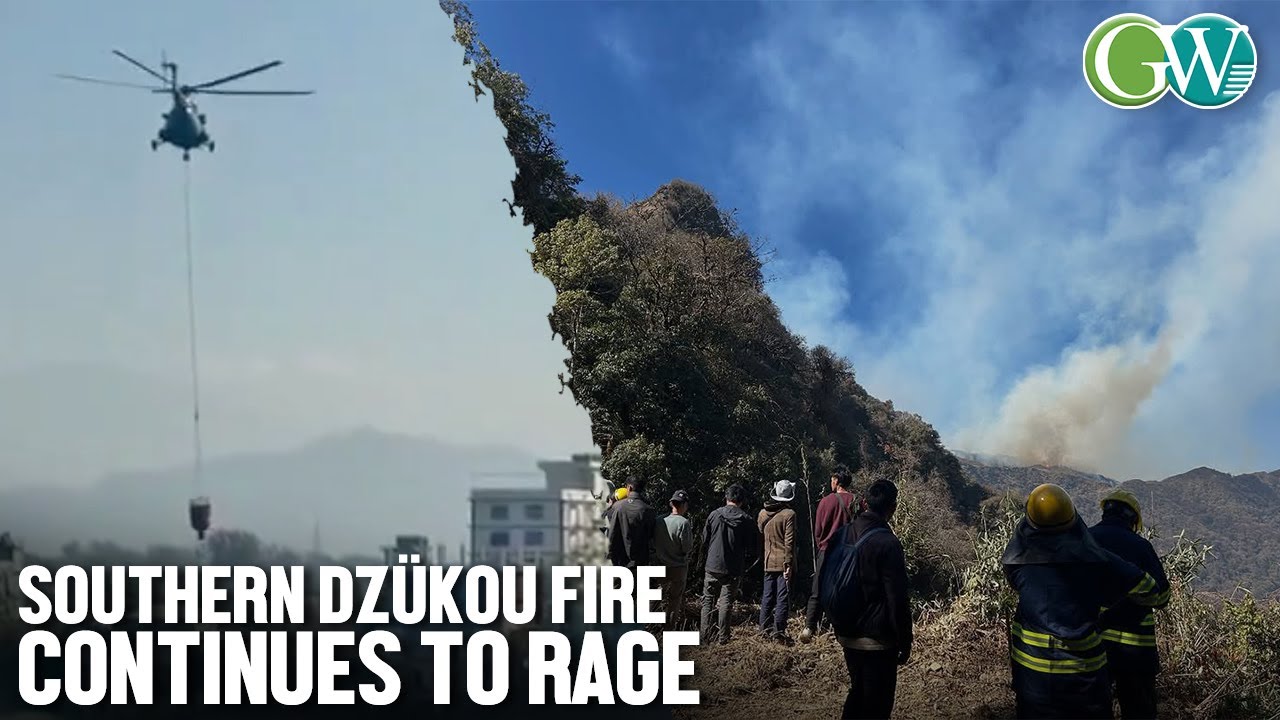 DZÜKOU FIRE UPDATE: DAY 5 — IAF HELICOPTERS BEGINS AERIAL WATER BOMBING AS BLAZE PERSISTS