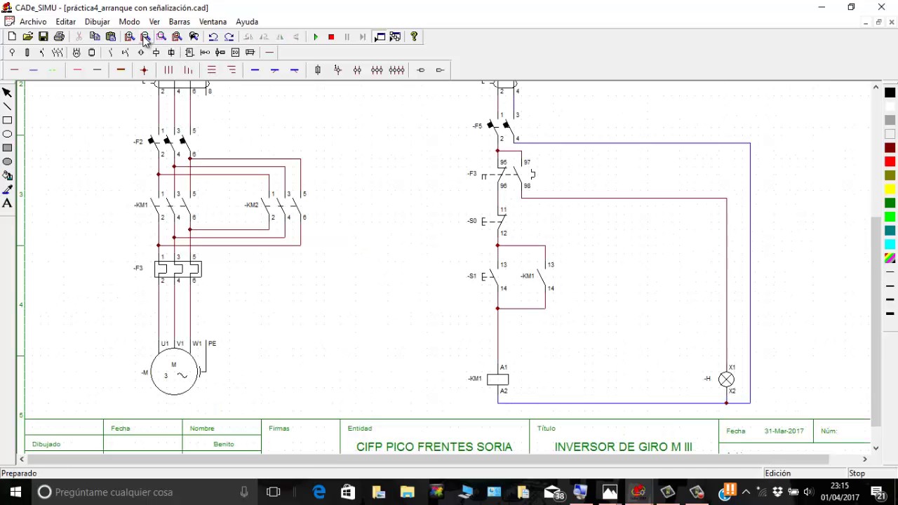PRACTICA_5_Inversor de giro pasando por paro con Cade Simu V3