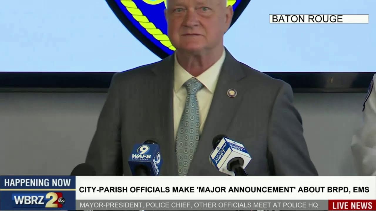 WATCH: City-parish officials make 'major announcement' about Baton Rouge Police and EMS