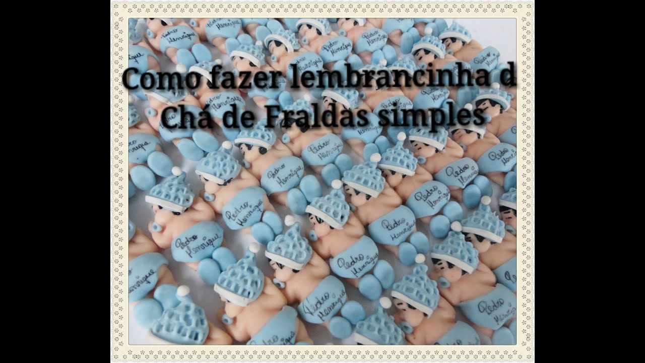 Como fazer lembrancinha de chá de bebê em biscuit Fácil