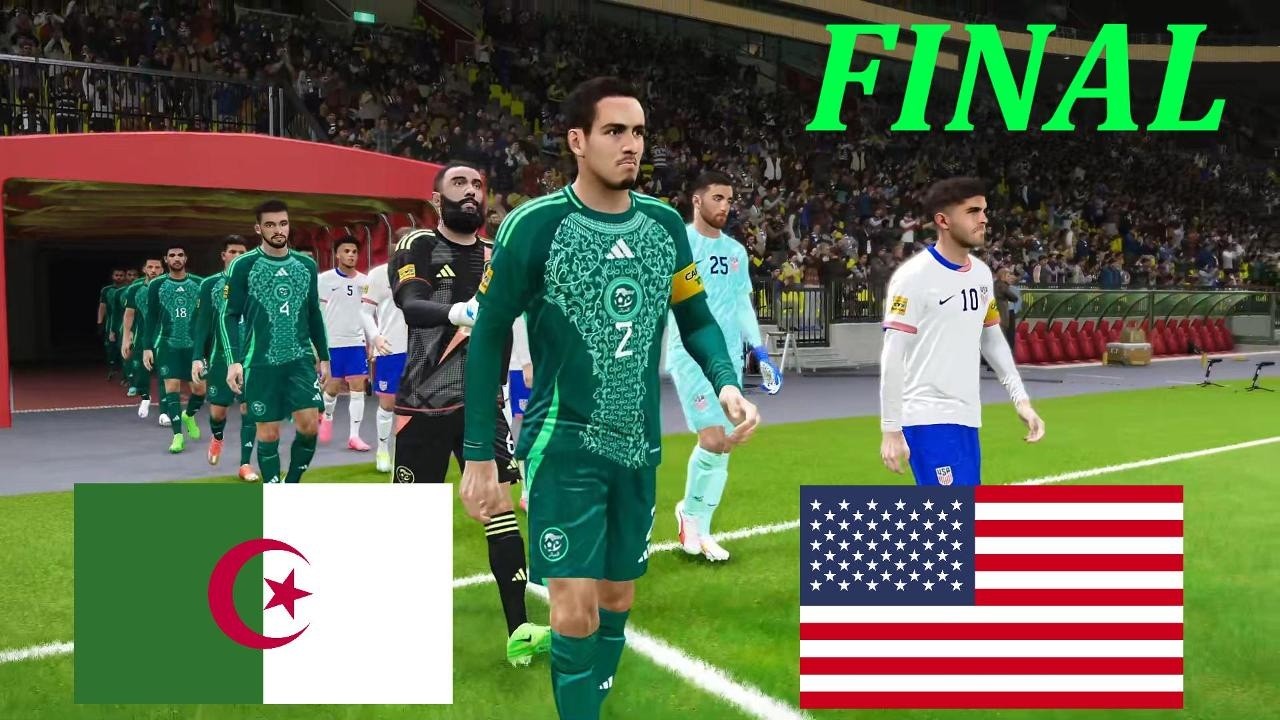 USA vs Algeria - 2026 FIFA World Cup Final - Full Match Gameplay Simulation PES
