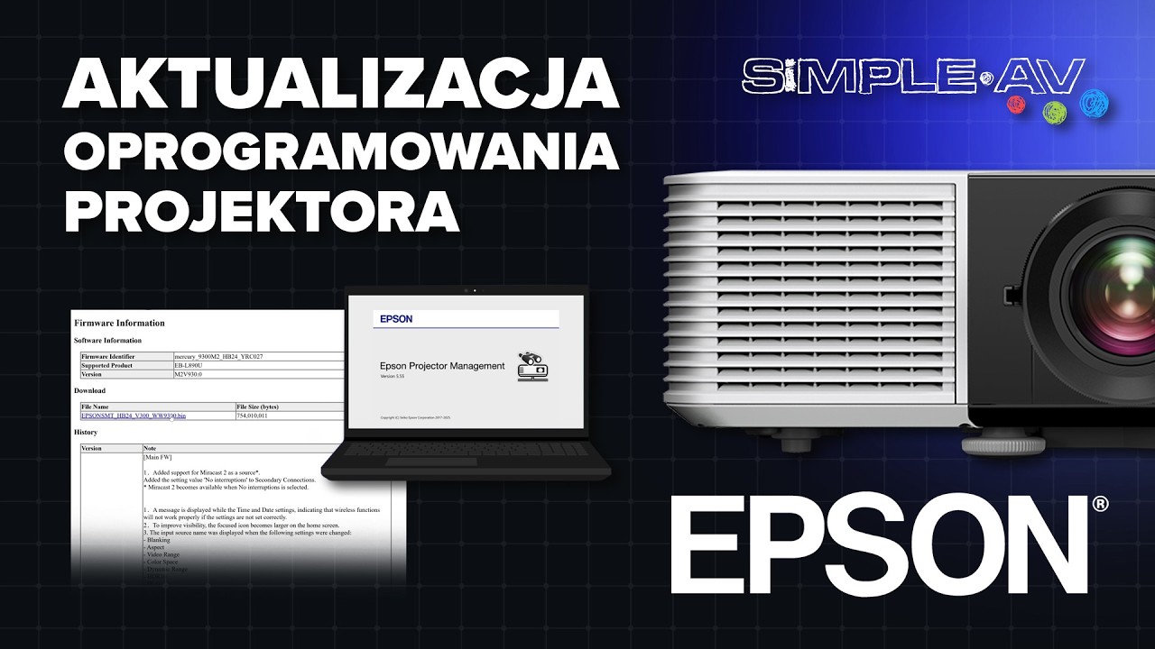 SimpleAV | Aktualizacja oprogramowania (firmware) projektora EPSON