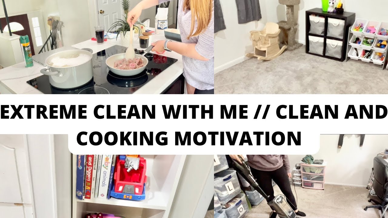 NEW EXTREME CLEAN WITH ME 2022// COOKING AND CLEANING MOTIVATION // MESSY HOME CLEANING // SAHM LIFE