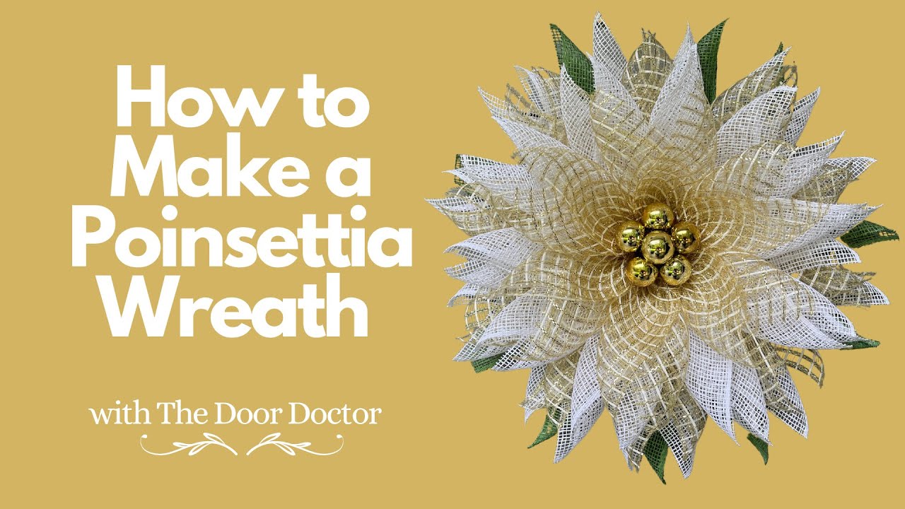 How to Make a Flower Wreath/ Easy Wreath How To/ Wreath Tutorial/ Christmas Poinsettia Wreath