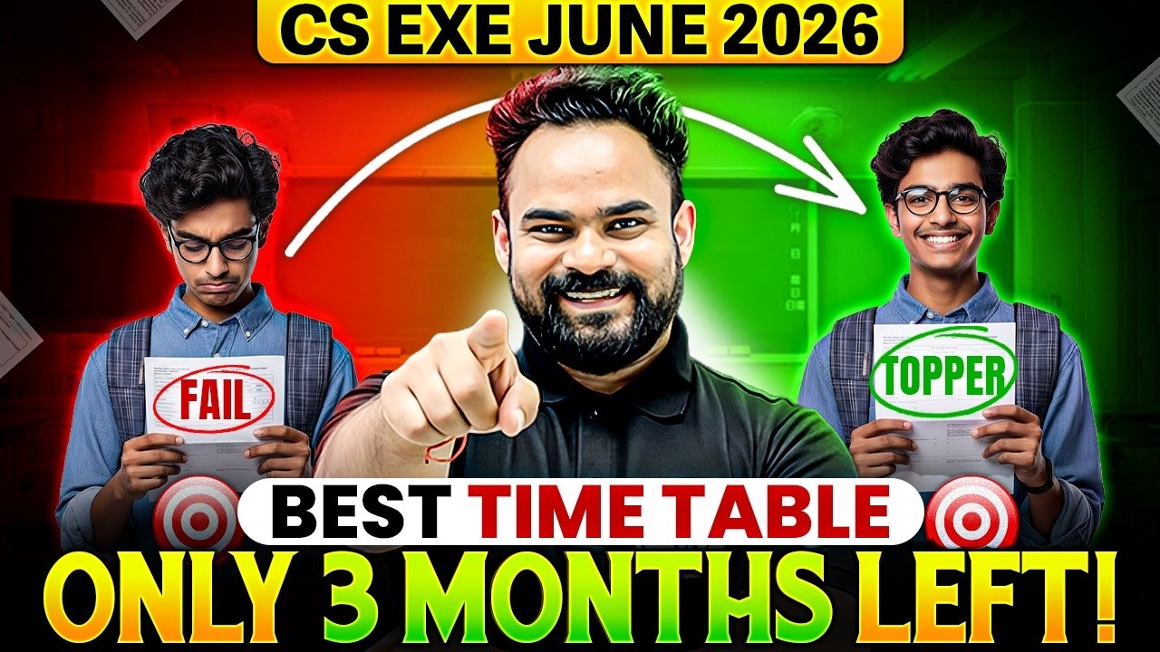 CS Executive June 2026 Strategy | Best 3 Month Time Table for Group 1 & 2