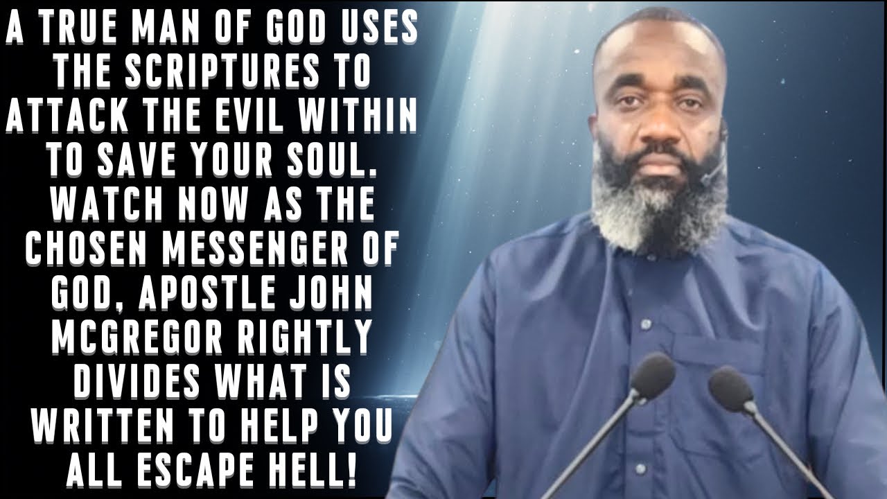 The Lord has spoken through Apostle John McGregor to edify you all, do not rise up to play church!