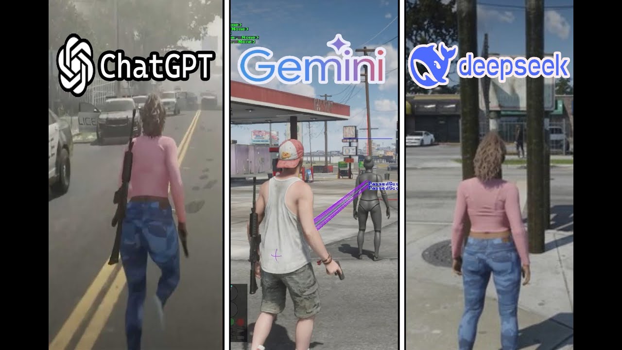 ChatGPT vs Gemini vs Deepseek Criando GTA 6 do Zero!