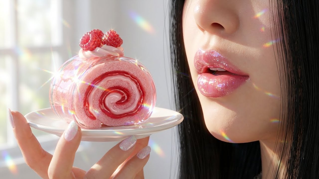 Raspberry Swiss Roll That Looks Super Soft & Juicy… But It's Pure GLASS! 😱